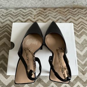 Leather Black and Gold Aldo Brand heels